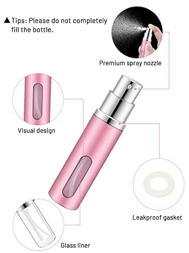 BELEVO Travel Perfume Atomiser - 3 Pcs Refillable Perfume Bottle, 5 Ml Mini Spray Bottle Suitable For Men And Women Travel Essentials — view 3