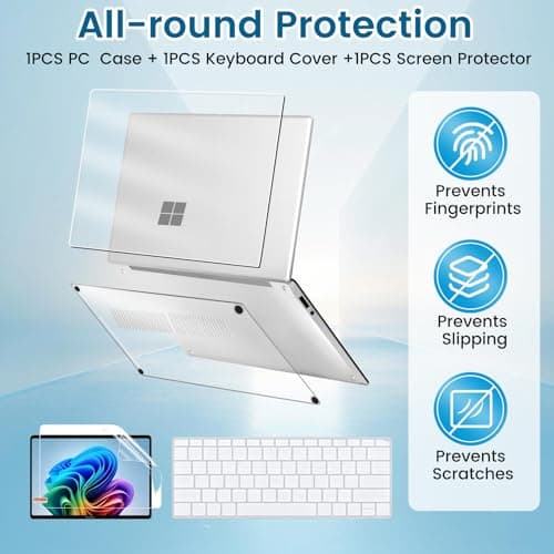 Slim Case for Microsoft Surface Laptop 13 Inch 2025 Release, Crystal Clear — view 3