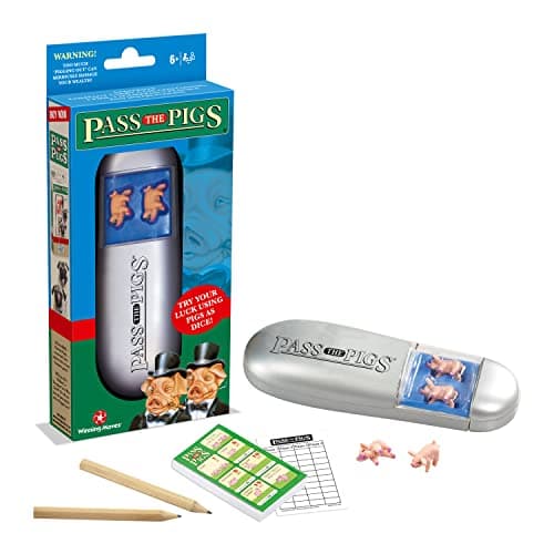 PASS THE PIGS Dice Game, The classic party and travel game, Will you get a Leaning Jowler? A Double Snouter?, first to 100 points wins, great gift for ages 6 plus — view 3