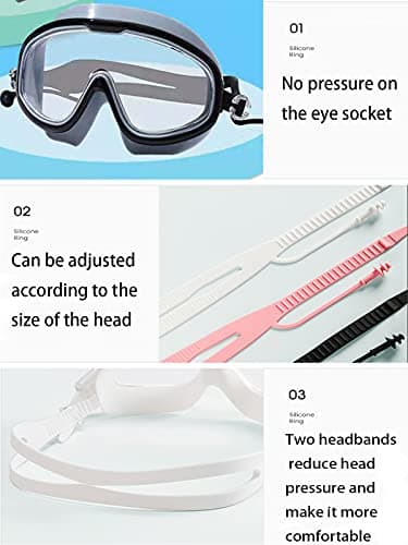 LANTING Swimming Goggles Anti Fog UV Protection Ear Plugs Adult — view 3