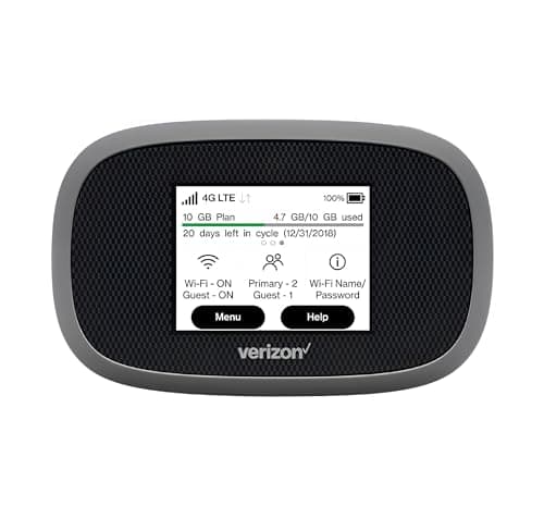 Verizon Wireless Jetpack Inseego MiFi 8800L | Free VPN Mobile Hotspot for Travel | 4G Mobile Portable WiFi | Unlocked Globally | Near 5G Speed up to 1200 Mbps | EVDO-LINK Bundle (Base)