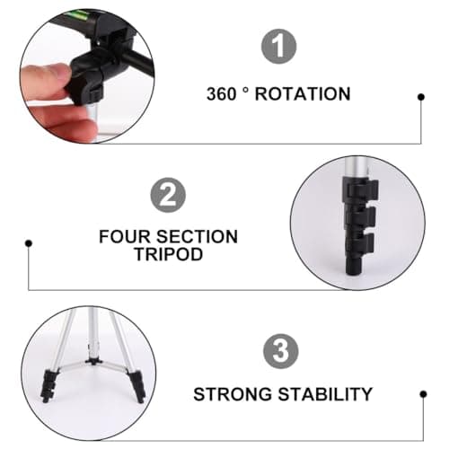Extendable Travel Tripod for Phone and Telescope 110cm Silver — view 3