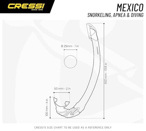 Cressi Adult Mexico Snorkel - Yellow — view 5