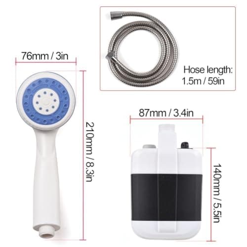 Portable Camping Shower USB Rechargeable Electric Set — view 4