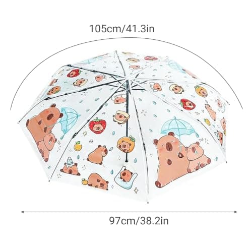 Clear Umbrellas Auto 3 Fold Travel, Transparent Compact Umbrella for Outdoor Rain Protection. — view 5