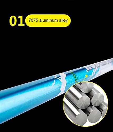 Nordic Walking Trekking Poles 2 Pack With 7075 Aluminum Alloy Lock Ultra Light Ultra Short Shock Absorber EVA Handle For Hiking, Camping, Mountaining, Walking, yellow — view 4