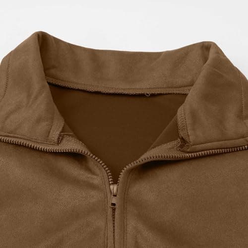 Mens Cardigans with Pockets Wool Pullover Men Henley Shirts Fall Sweater Men Buffalo Jackets Mens Military XXXL Hoodies for Men Xmas Jumpers for Men UK Flannel Jackets for Men (Coffee, XL) — view 5