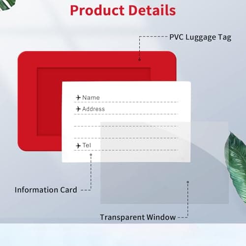 MEDMAX 2 Pack Fragile Luggage Tag with Name ID Card — view 6