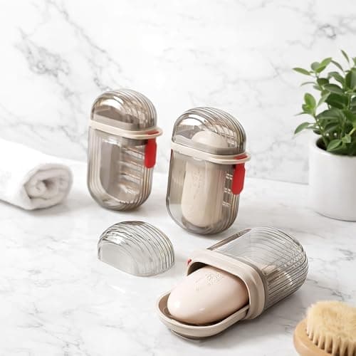 2 PCS Soap Travel Case, Soap Dish with Lid — view 6