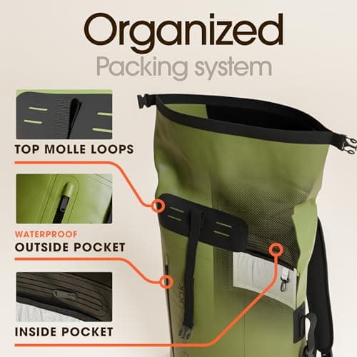 Waterproof Dry Bag 55L - Roll Top Sack for Kayaking Sailing Boating — view 5