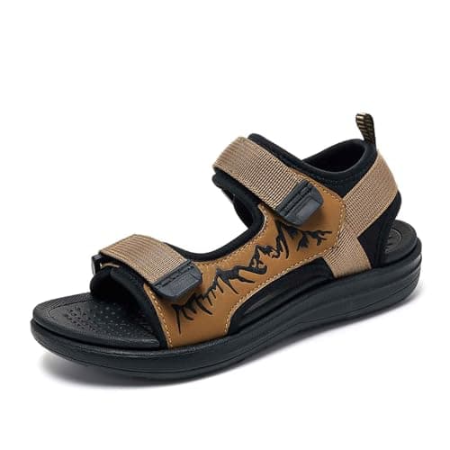 Sandals boys 25 den summer. Comfortable durable shoes for boys aged 5 to 13 years. Versatile, casual outdoor sandals for everyday use. Fixed design for the sandals boys Ciao, brown, 3.5 UK