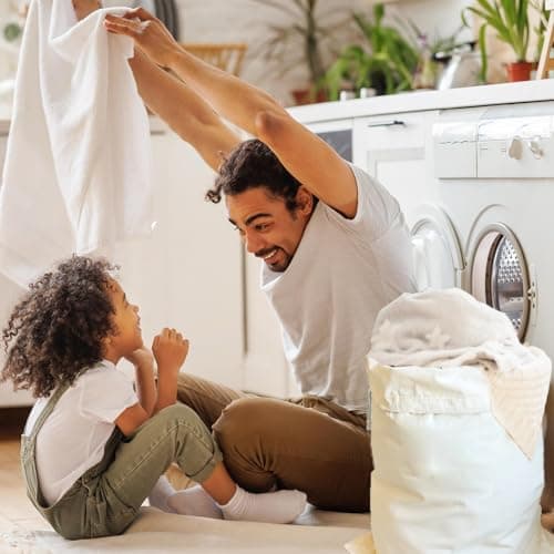 2 Pack Premium Large Laundry Storage Shopping Bags, Practical Drawstring Bag Washable Laundry Basket for Laundry, Travel, Shopping, Household Storage (50 X 70 cm) — view 5