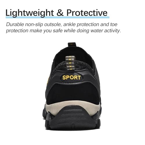 TRAILBLITZ Water Shoes Mens Aqua Beach Swim Shoes for Swimming Pool,Black 9 — view 6