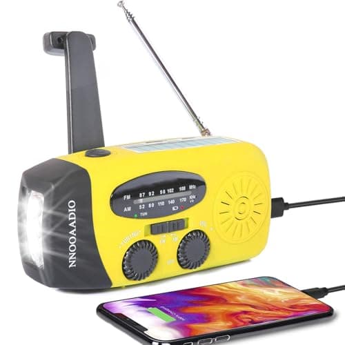 Wind Up Emergency Radio, Solar Hand Crank Survival AM FM Weather Radio