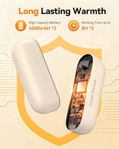 Hand Warmers Rechargeable 2 Packs, 8000mAh Long Lasting — view 4