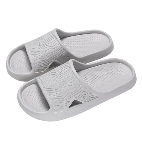 Unisex Summer Thick Soled Indoor Slippers for Home, Non-Slip Soft Sole Bathroom Slippers with Cushioned Support, Lightweight Slide Sandals for Men and Women, Easy to Clean (Purple, 5) — view 2