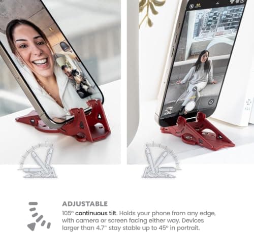 GEOMETRICAL Pocket Tripod PROv2 Wallet-Size iPhone Tripod - Universal Kit (Blood Red) — view 6