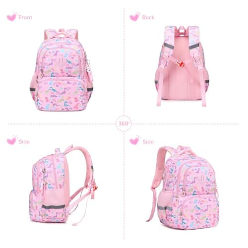 QIXIHU Kawaii Printed Girls Bookbags for Elementary, Kids Backpack, Lightweight School Backpack for Kindergarten, Water Resistant Teen Backpacks — view 2