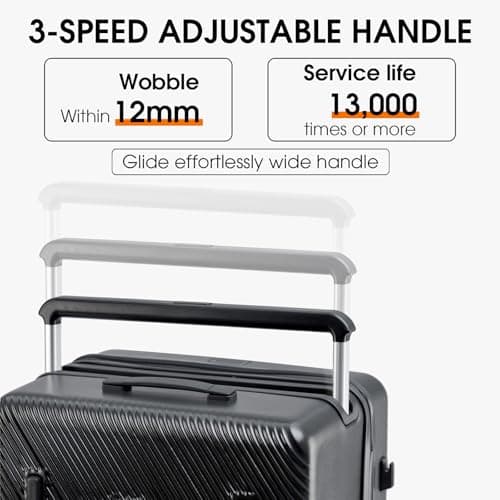 LIGHTGO 20" Hardside Cabin Case, TSA Lock, Brake Spinner Wheels — view 5