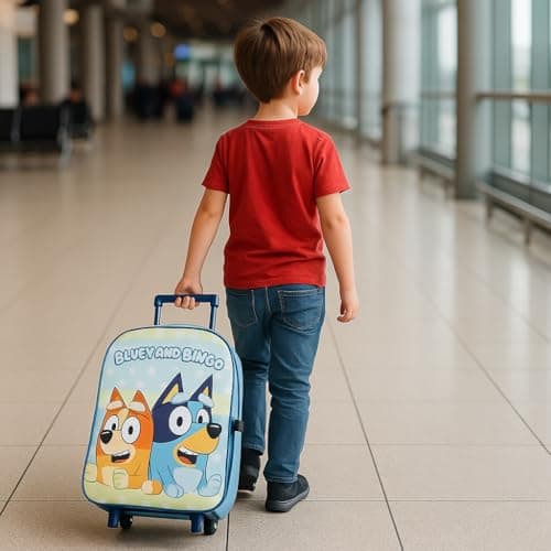 Bluey Children’s Luggage Suitcase - Foldable Trolley Bag 42 x 29cm 2 Wheels Extendable Handle - Travel Bag with Wheels — view 6