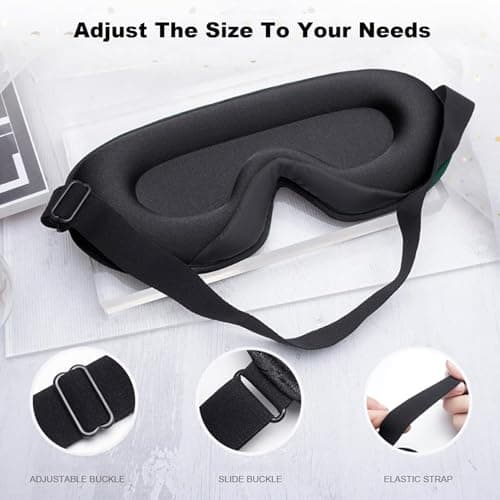 liuchanghe 100% Blackout Sleep Mask for Women & Men, Soft and Comfortable Eye Mask for Sleeping, Eye Mask with Adjustable Strap for Sleeping, Nap, Meditation, Travel — view 5