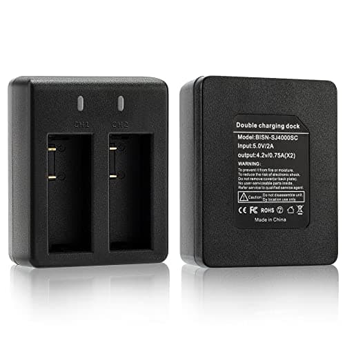 Action Camera Battery 3-Pack & Charger for Select Cams, Square-Edge — view 6