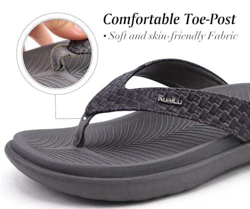 KuaiLu Flip Flops For Women Arch Support Yoga Mat Cushioned Thong Sandals — view 6