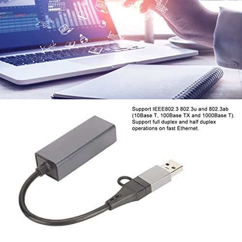 Cocoarm Type C to RJ45 Adapter 10 100 1000Mbps, USB 3.0 — view 3