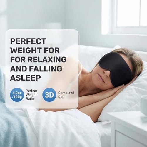Weighted Eye Mask for Sleeping 2 Pack: Gentle Pressure Blackout Sleep Mask with 3D Contoured Cups, Zero Eye Pressure Sleep Mask for Lash Extensions, Memory Foam Travel Mask, Black Purple — view 2
