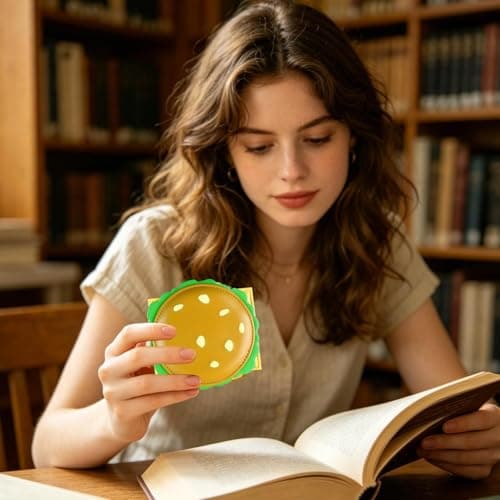 Wallet for Teen Girls,Antimagnetic Bifold Polyurethane Leather Holder | Cute Boys Purses,for Outdoor Activities Travel Shopping Hiking Sports Car Office, Burger, verwijzen naar de beschrijving, Unisex — view 3