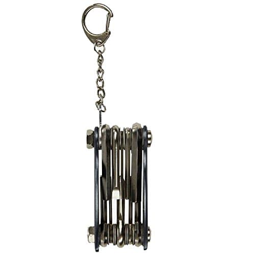 CrazyGadget® 11 in 1 Travel Multi-Cycle Bike Maintenance Tool with Nylon Belt Pouch and Key Ring — view 3