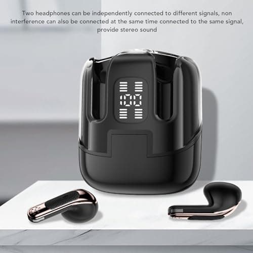 Annadue Wireless Earbuds, Dual Set Bluetooth 5.4 Headphones in Ear Stereo Sound, Wireless Earphones with Noise Cancelling Mic, Bluetooth Earbuds, for Couple Two Person (Black) — view 5