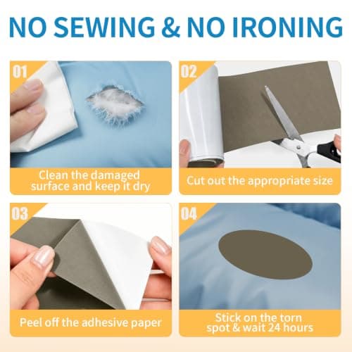 Skystuff 10x160cm Nylon Repair Patches, Waterproof Self-Adhesive for Tent — view 4