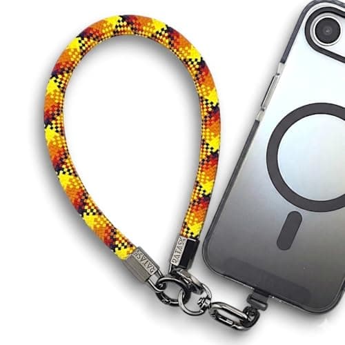 RATASK Orange Wrist Lanyard Strap, Chunky Universal Mobile Phone Strap, Durable 10mm Rope Lanyard for Camera, Keys, Everyday Carry, Phone Charm Accessory, (Orange) — view 2