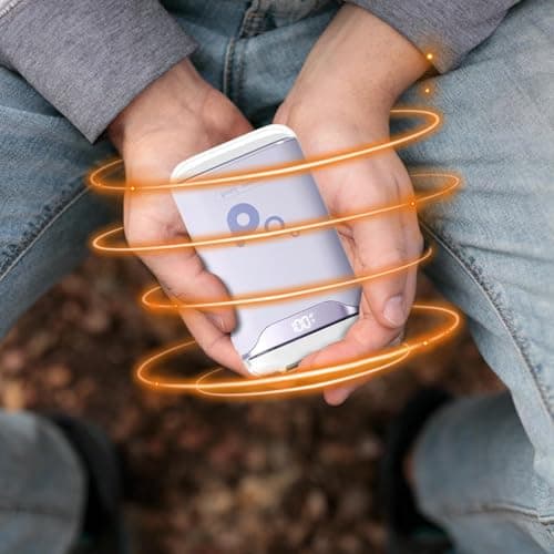 Electric Hand Heater - Winter Warmers with LED Light, Rechargeable Portable Pocket Warmer, Handheld Heat Pack for Hunting Commuting Sports Travel School | Gym Skiing Camping Trip Outdoor Cold Season — view 2