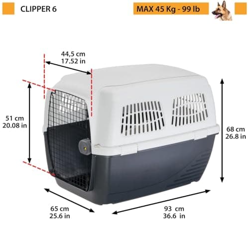 Ferplast Extra Large Dog Carrier Airline Approved IATA, Max 45 Kg — view 3