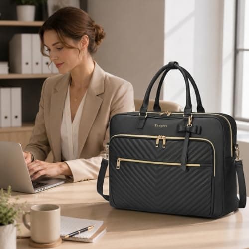 Taygeer Tote bags for women, Convertible Leather Quilted Tote Bag — view 3