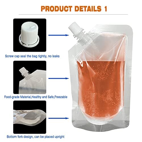 6 PCS 8OZ 250ml Juice Flasks - Reusable Drinking Flasks for Travel, Leak-Proof Food Grade Plastic — view 4