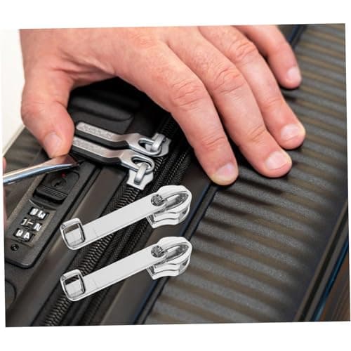 4pcs Detachable Luggage Zipper Pulls for Suitcases, Silver — view 5