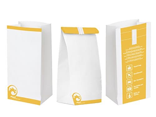 Oqard Disposable Sick Bags - Sealable Paper Vomit Bag with Plastic Lining - Great for Travel, First Aid Kits, Pregnancy or General Sickness - Pack of 20