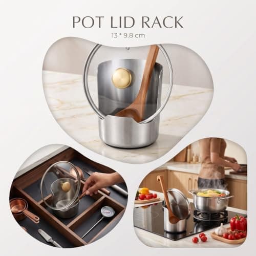 2 In1 Multi-functional Kitchen stainless steel utensil holder (2PCS) — view 3