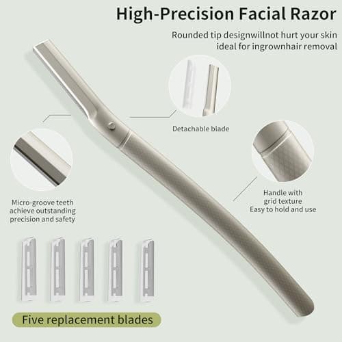 Glamne Eyebrow Trimmer Kit Scissors Tweezers Razor Facial Shaver Grooming Set with Mirror Travel Cases — view 4