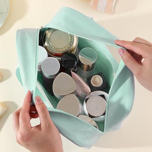 3 PCS Clear Toiletry Bags, Waterproof Cosmetic Bags with Zippers, Hanging Portable Toiletry Kit for Travel, Makeup and Toiletries — view 6