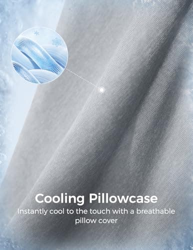 momcozy Cooling Pillowcase for U Shaped Pregnancy Pillow, Case Only, Grey — view 5