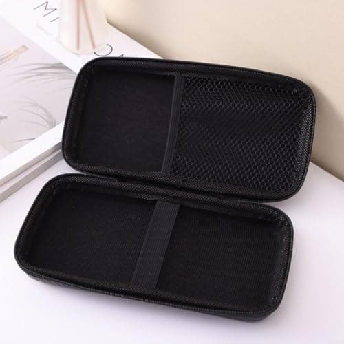HomeVortex Carbon Fiber EVA Headphone Storage Case Hard Shell Shockproof Protective Box for 3C Electronics Cables Chargers Travel Organizer Black(20:10 * 4)