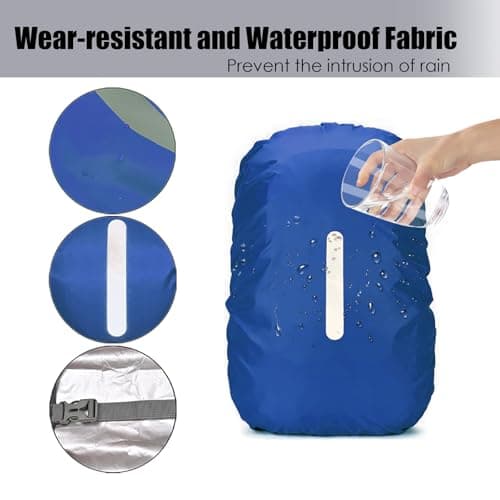 LICQIC Waterproof Rain Cover for Backpack, XS (20-30L), Blue — view 4