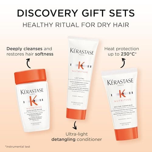 Kérastase Nutritive Travel-Size Discovery Gift Set, Hydrating Shampoo, Conditioner and Blow Dry Milk, Richly Nourishing Routine For Dry Hair, Protein Enriched Formula with Niacinamide — view 2