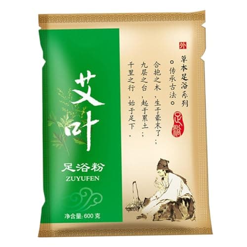 Detox Foot Soak, 100 Bags Natural Mugwort Powder Foot Spa Soak, Disposable Portabe Herbal for Home Travel Detox — view 3