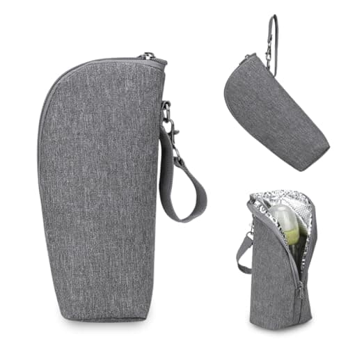 ULVBABI 2pcs Insulated Baby Bottle Bags, Portable Breastmilk Storage Tote Thermal Feeding Pouch Holder Travel Carrier, Heat Preservation and Cold Preservation (2 Bottle Bags) — view 3