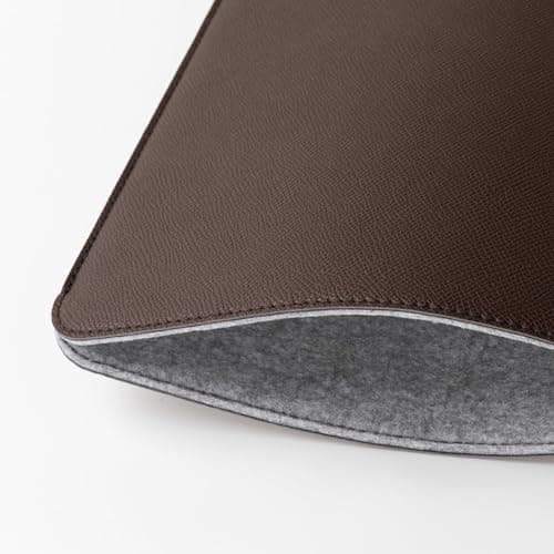 Comfyable Laptop Sleeve 14 Inch Precisely Compatible with MacBook Pro 14-inch M5 2026 A3426 A3427 M4 M3 M2 M1 Pro/Max 2025-2021, Faux Leather Cover Case, 14 in, Coffee — view 4